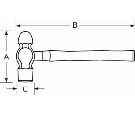 Martillos de bola antichispa con cabeza de aluminio bronce y mango de madera | NS506
